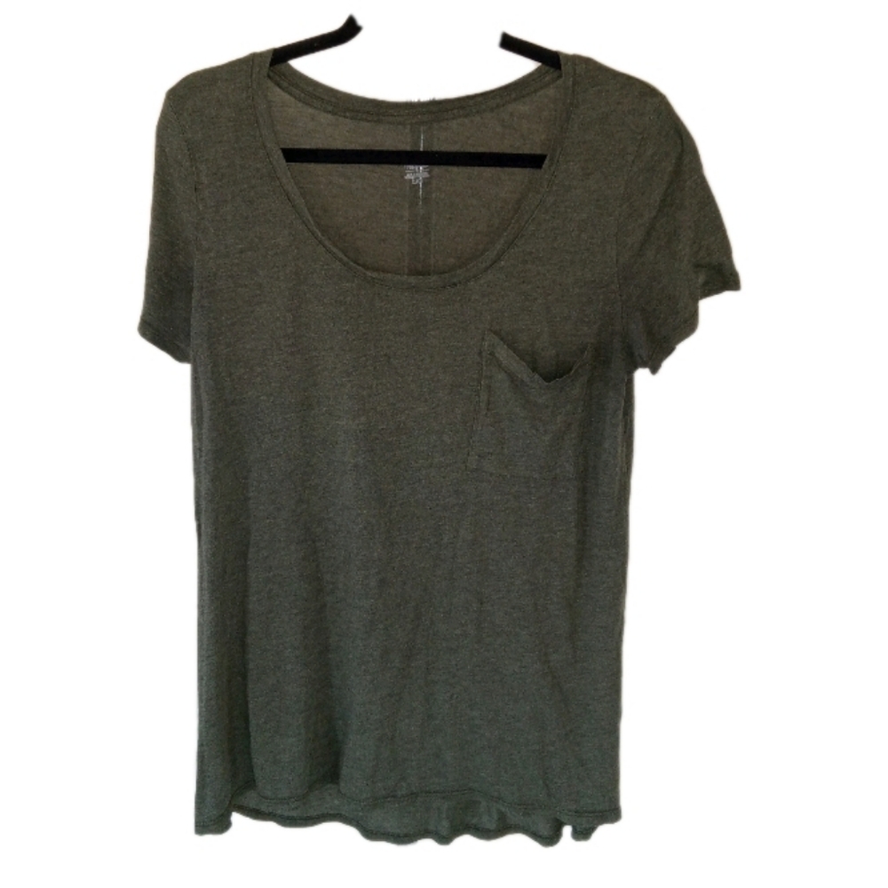 Messino Green Scoop Neck Tunic Style Tshirt Large
